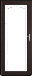 Feldco rustic bronze decorator storm door