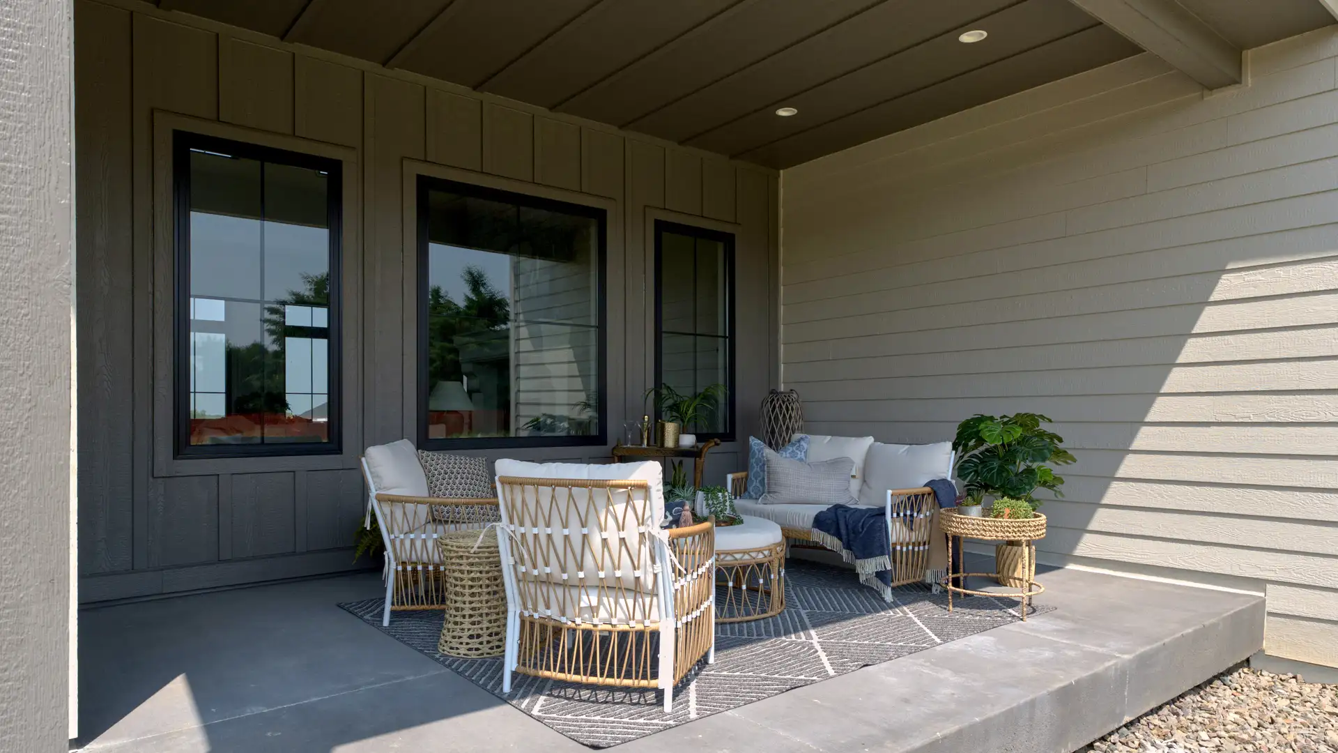 LP SmartSide siding house with deck