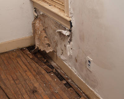 wall and floor damage