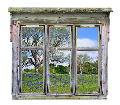 old wood window frame