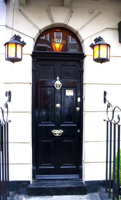 221b baker street door