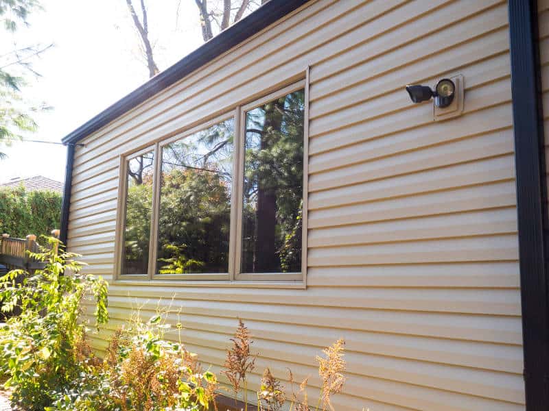 picture window and dutch lap siding