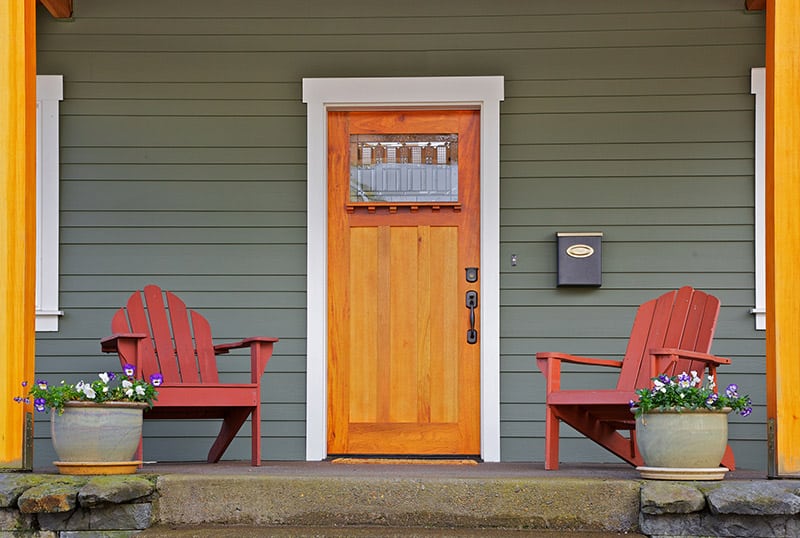 wood entry door