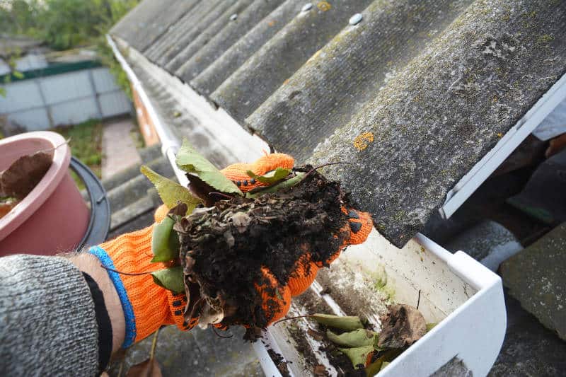 removing blockage from your gutters