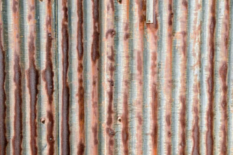 rusted aluminum siding