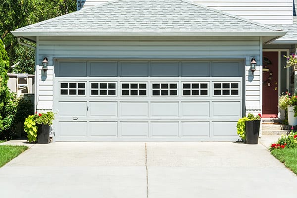 detached white garage overhead door