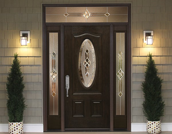 fiberglass front entry door security
