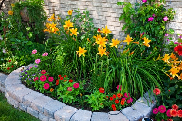 beautiful spring flower beds