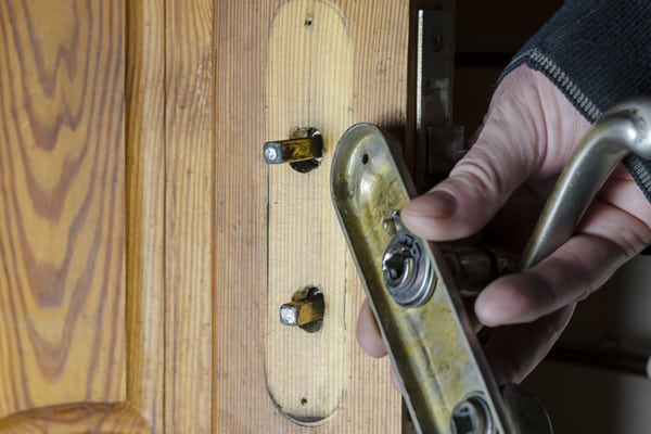 removing an old door lock